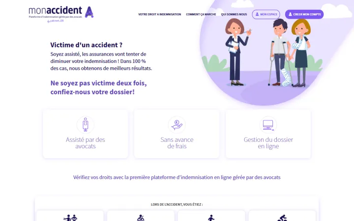 Page d'accueil de MONACCIDENT